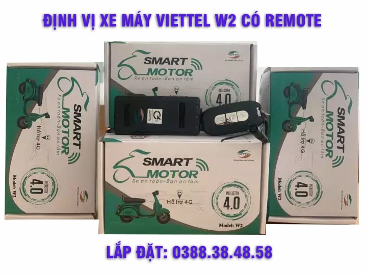 Smart motor Viettel W2 6 hộp định vị xe máy vietttel W2 có điều khiển tùa xa mới nhất